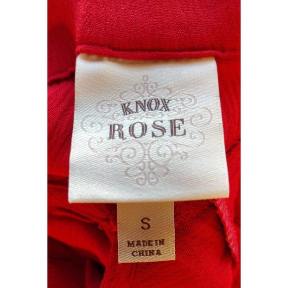 Knox Rose Long Red Summer Dress - Small with Bow - Picture 3 of 3
